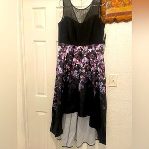 Elegant Black and Floral Dress